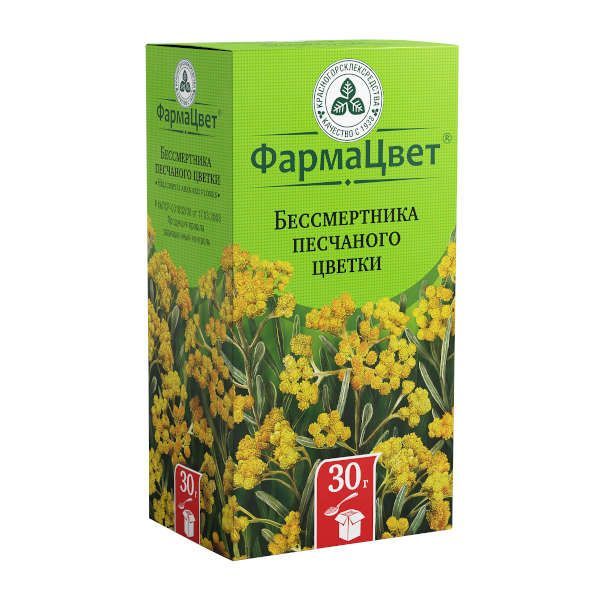 Изображение товара Бессмертник песчаный цветки 30г для лечения печени и желчевыводящих путей