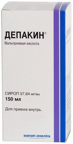 Изображение товара Депакин сироп 57,64мг/мл 150мл для лечения эпилепсии