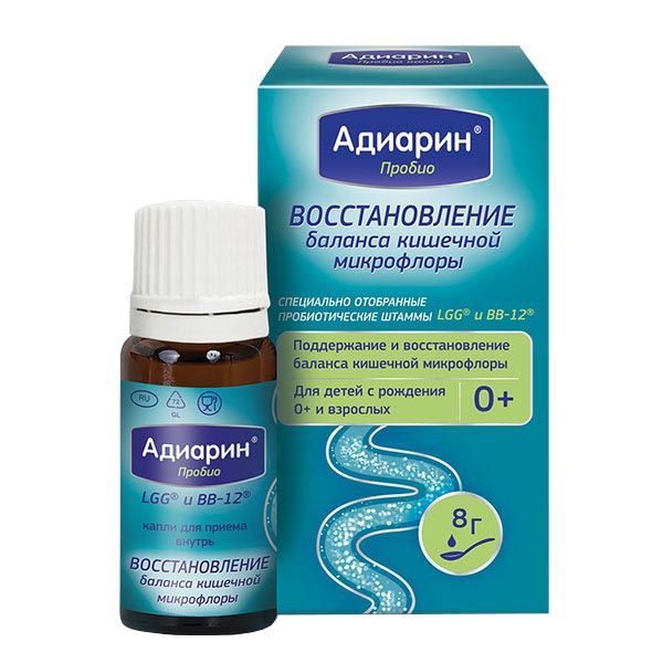 Изображение товара Адиарин Пробио капли для восстановления кишечной микрофлоры 8 г