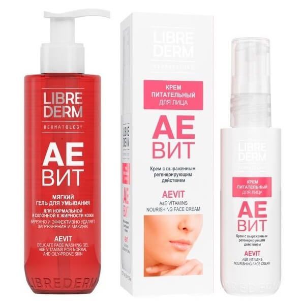 Изображение товара Гель мягкий для умывания АЕвит Librederm/Либридерм 200мл + Крем для лица питательный Librederm/Либридерм Аевит 50мл
