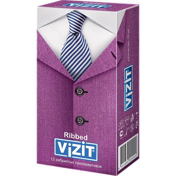 Изображение товара Презервативы ребристые Ribbed Vizit/Визит 12шт