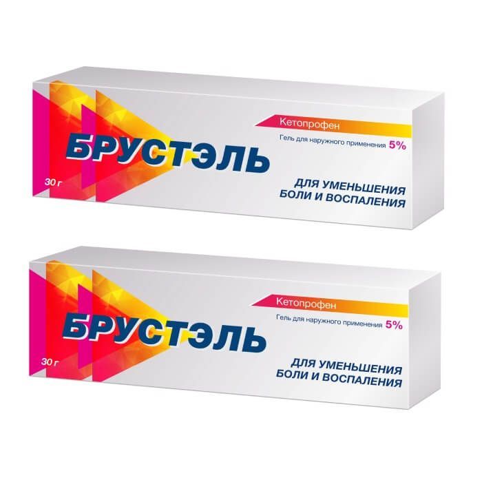 Изображение товара Гель для наружного применения 2Х Брустэль 5% 30г средство для боли и воспалений