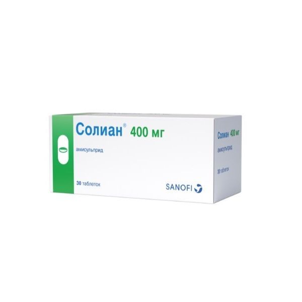 Изображение товара Солиан таблетки п/о плен. 400мг 30шт - антипсихотическое средство
