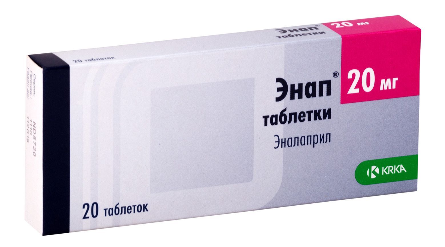 Изображение товара Энап таблетки 20мг 20шт