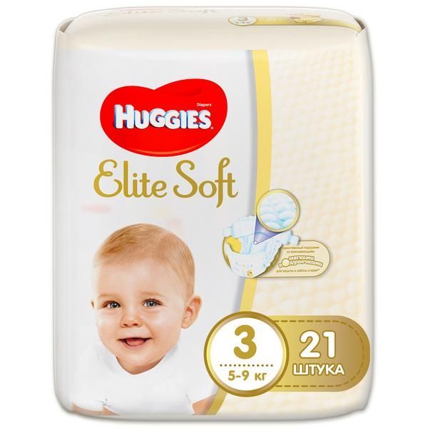 Изображение товара Подгузники детские Huggies Elite Soft размер 3 21 шт с Винни-Пухом