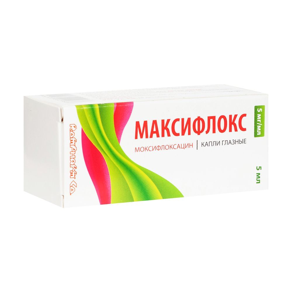 Изображение товара Максифлокс глазные капли 5мг/мл 5 мл антибактериальное средство