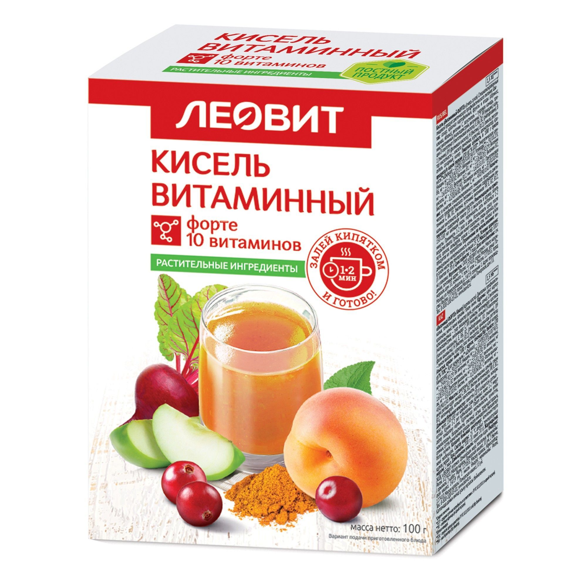 Изображение товара Кисель витаминный форте Леовит пак. 20г 5шт