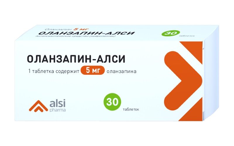 Изображение товара Оланзапин-Алси таблетки 5мг 30шт Изображение товара Оланзапин-Алси таблетки 5мг 30шт