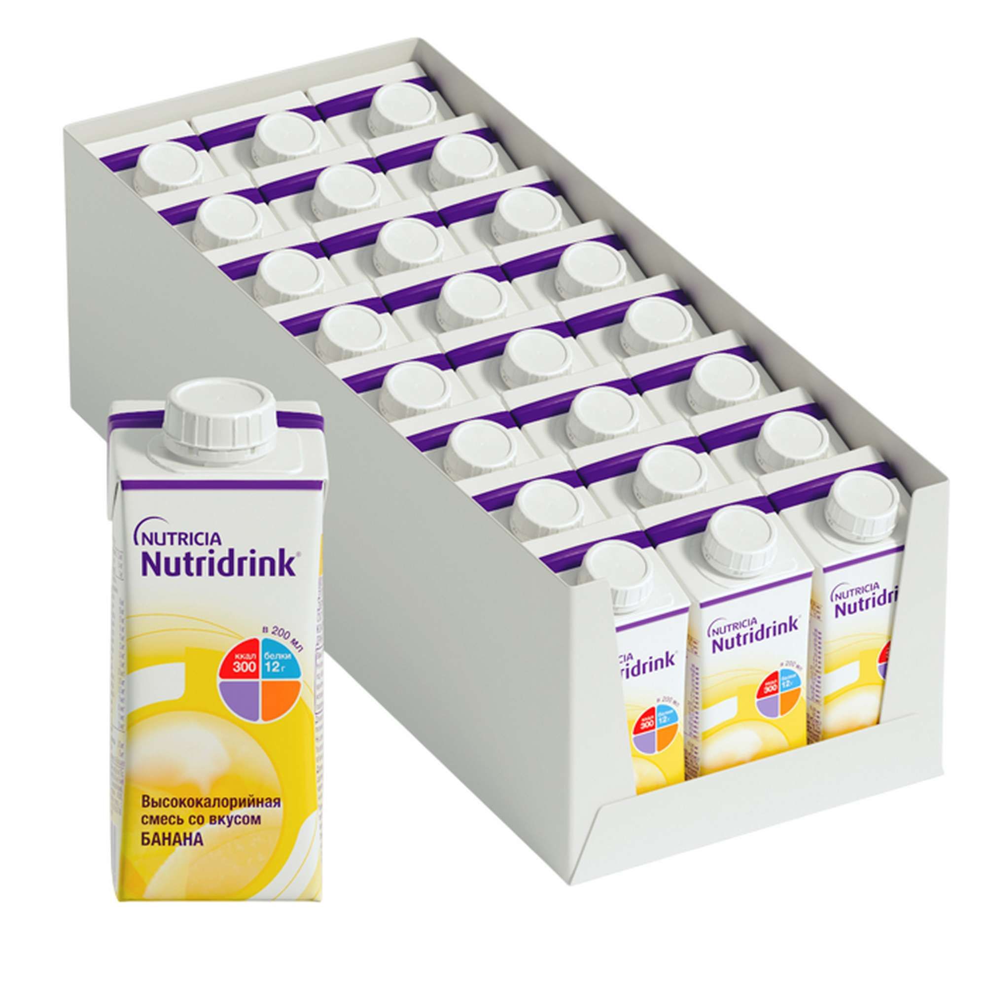 Изображение товара Высококалорийное лечебное питание Nutridrink со вкусом банана 200мл