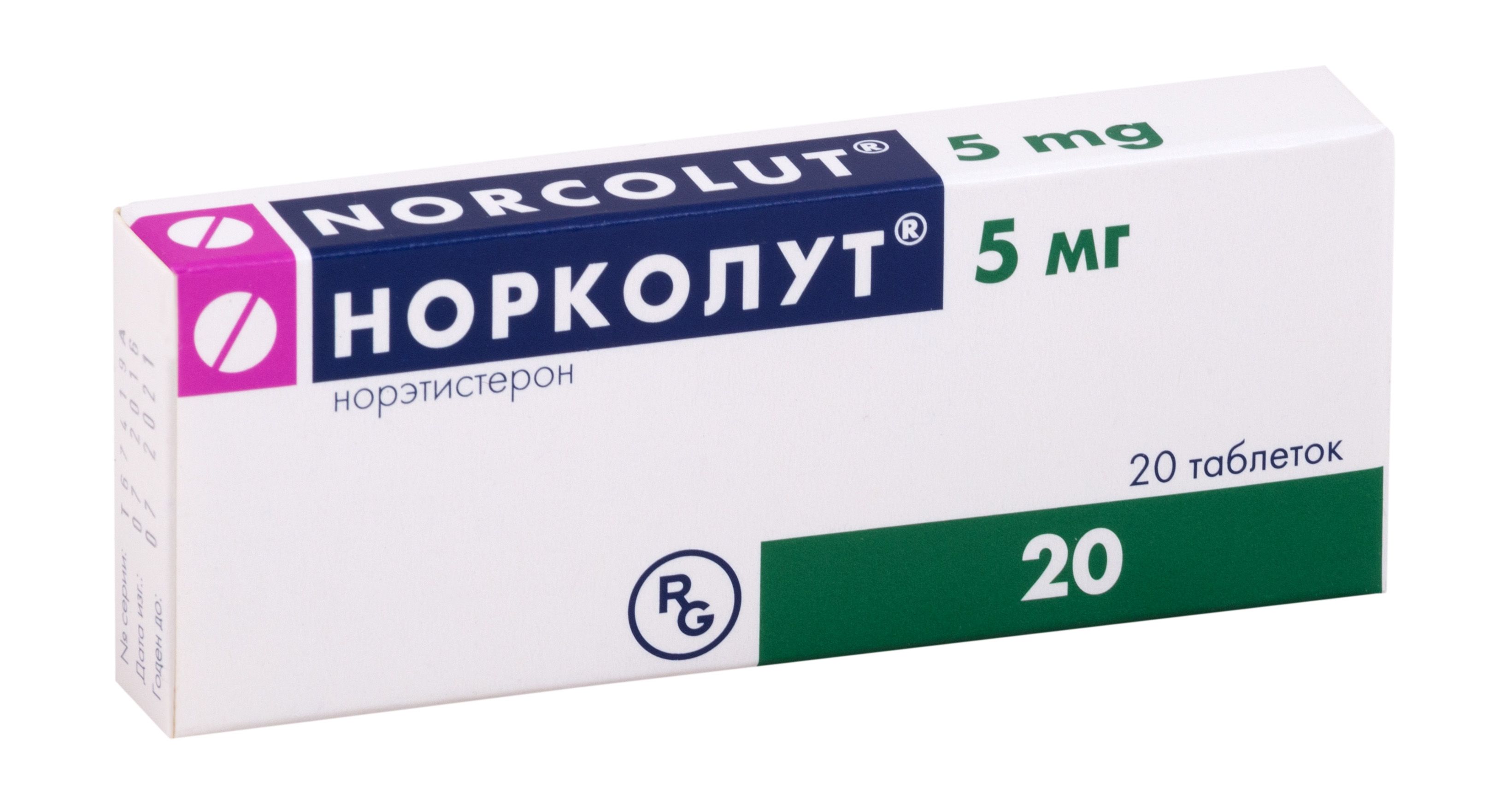 Изображение товара Норколут таблетки 5 мг 20 шт гестаген для женщин лечение и контрацепция