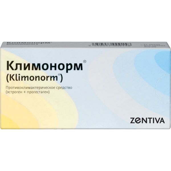 Изображение товара Климонорм таблетки 2мг + 0,15мг 21 шт противоклимактерический препарат
