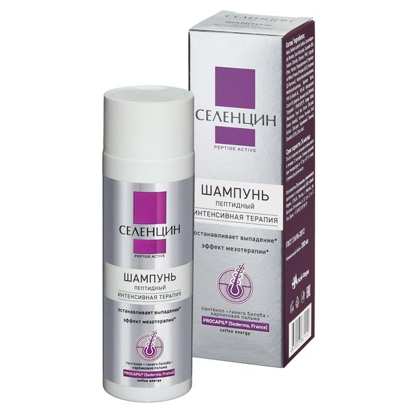 Изображение товара Укрепляющий шампунь Peptide Active Селенцин для восстановления и защиты волос 200мл
