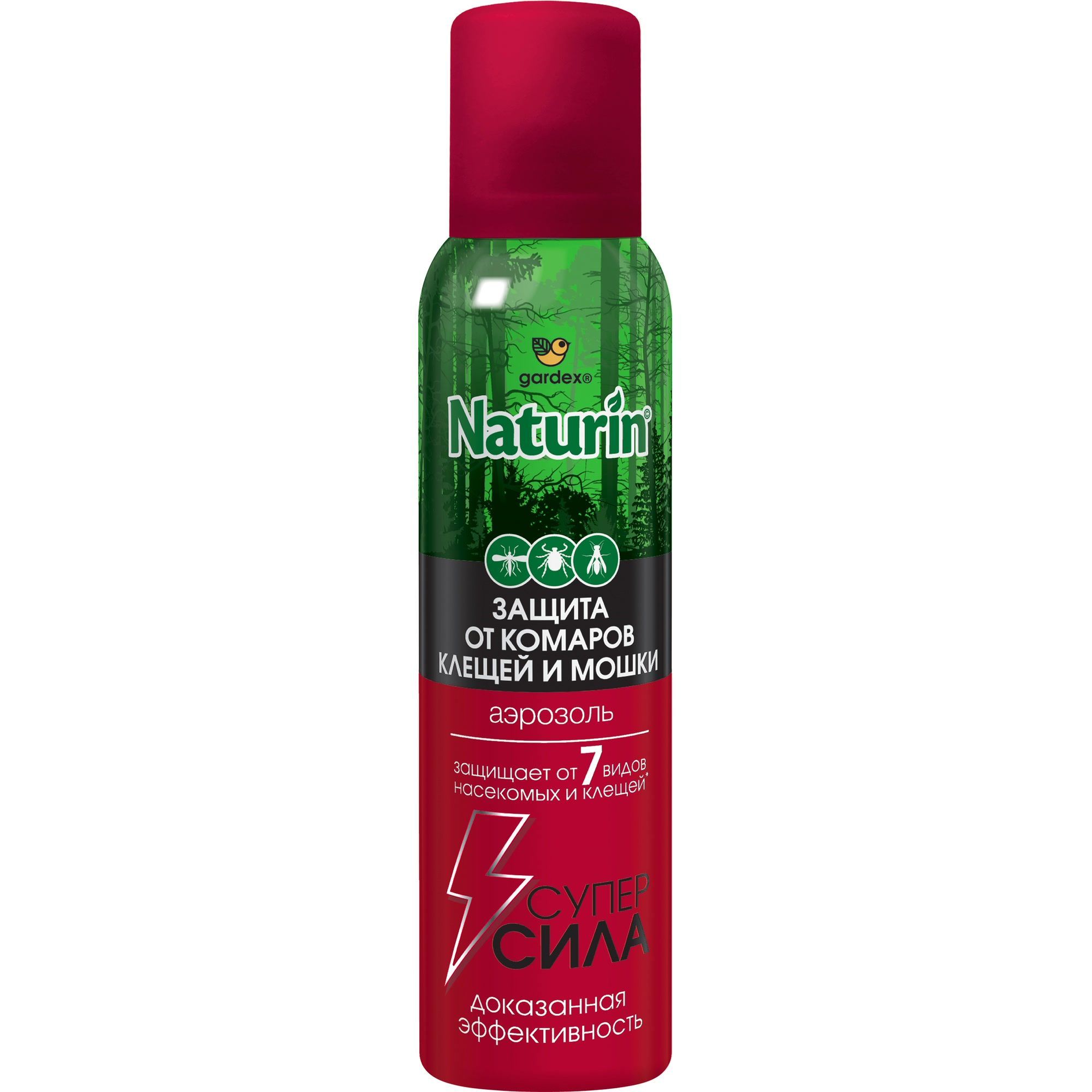 Изображение товара Аэрозоль от комаров, клещей и мошки суперсила Naturin Gardex/Гардекс фл. 150мл