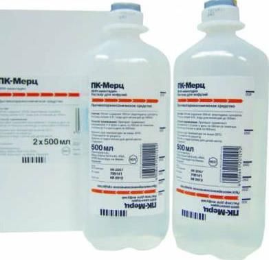 Изображение товара ПК-Мерц раствор для инфузий 200мг/500мл, Германия, 2 шт