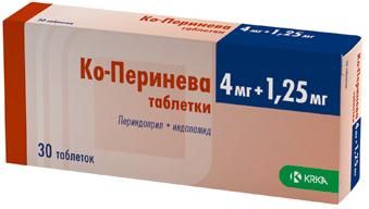 Изображение товара Ко-Перинева таблетки 4мг+1,25мг 30шт