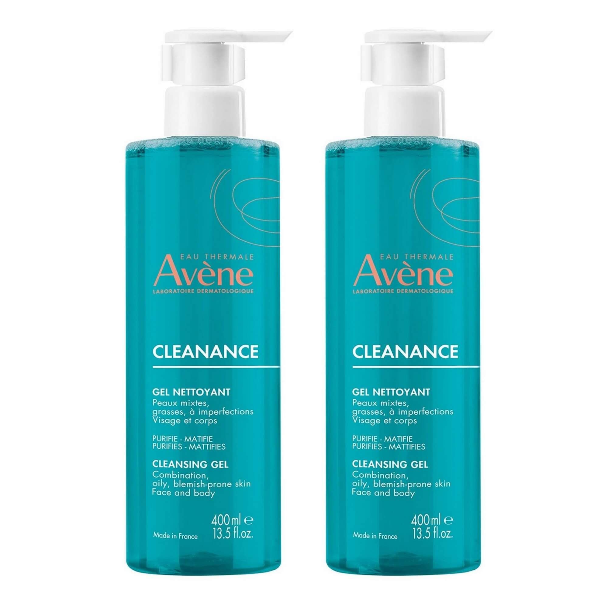 Изображение товара 2Х Гель для лица очищающий матирующий Cleanance Avene/Авен 400мл