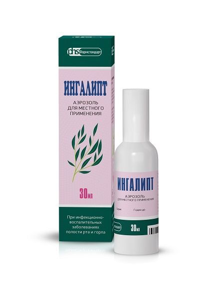Изображение товара Ингалипт аэрозоль для горла и полости рта 30 мл противовоспалительный и противомикробный комплекс
