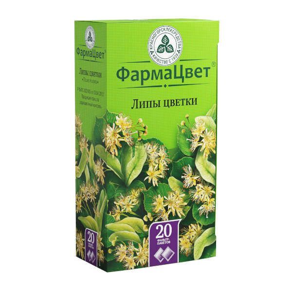 Изображение товара Липы цветки 1,5г фильтр-пак, 20 шт натуральное лекарство для лечения простуды