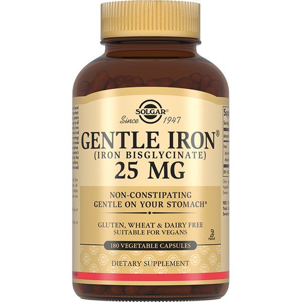 Изображение товара Solgar Джентл Айрон капсулы 475мг 180шт для здоровья крови и иммунитета