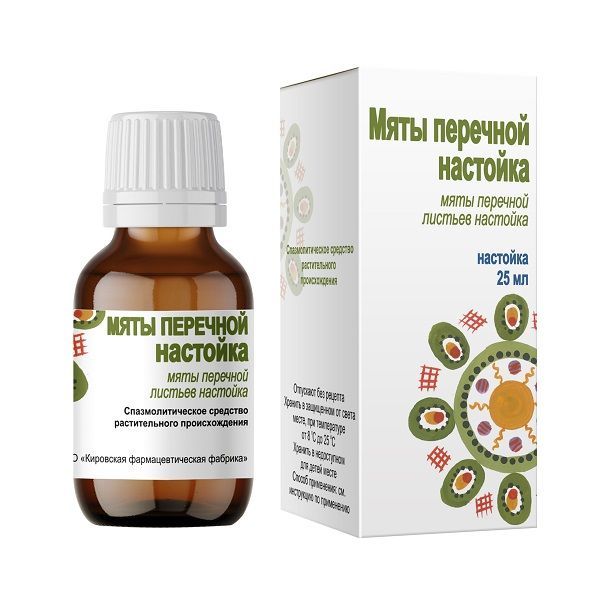 Изображение товара Настойка мяты перечной 25 мл - спазмолитик и желчегонное средство