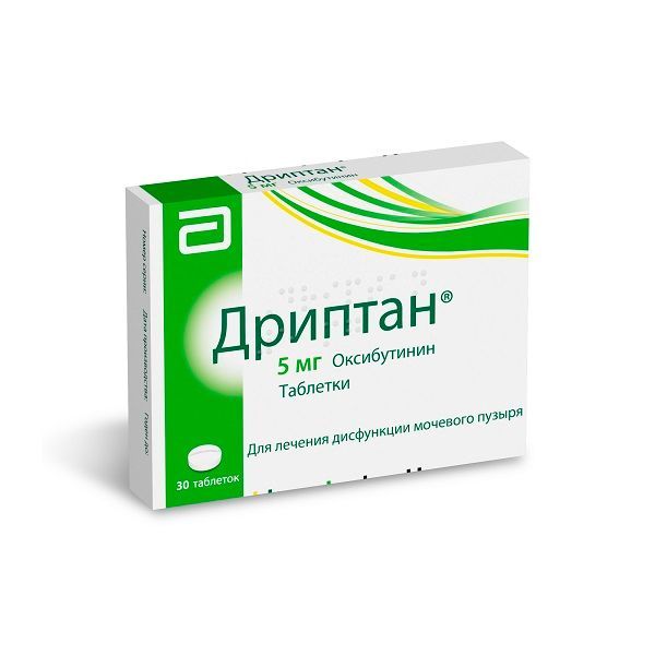 Изображение товара Дриптан таблетки 5 мг 30 шт для лечения недержания мочи и ночного энуреза