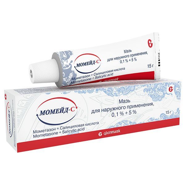 Изображение товара Момейд-С мазь для наружного применения 0,1%+5% 15г