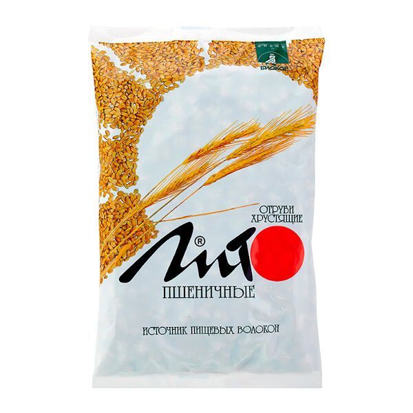 Изображение товара Отруби хрустящие пшеничные ЛИТО с кальцием 200 г