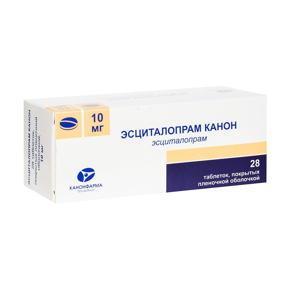 Изображение товара Эсциталопрам Канон таблетки п/о плен. 10мг 28шт