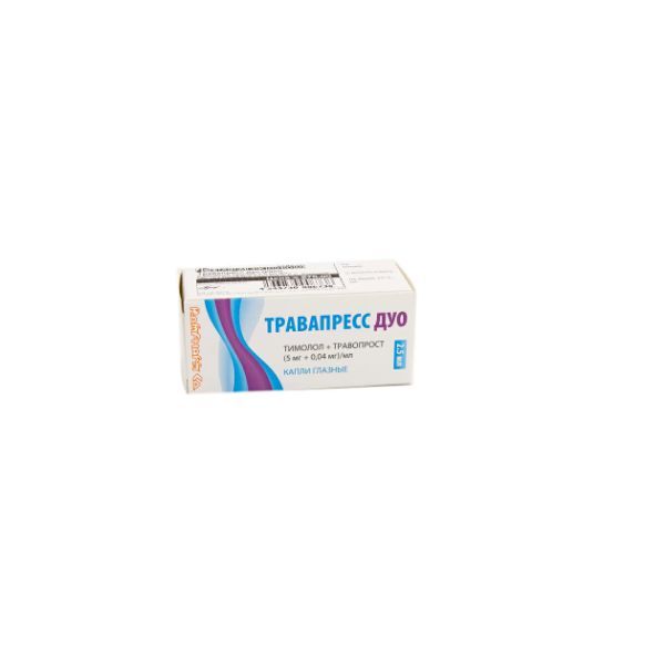 Изображение товара Травапресс Дуо капли глазные 5мг+0,04мг/мл 2,5мл