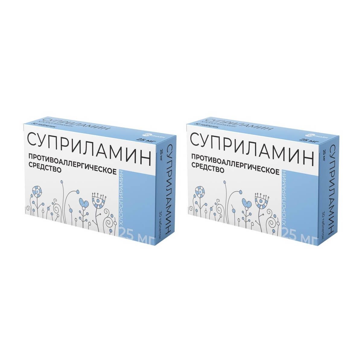 Изображение товара 2Х Суприламин таблетки 25мг 30шт