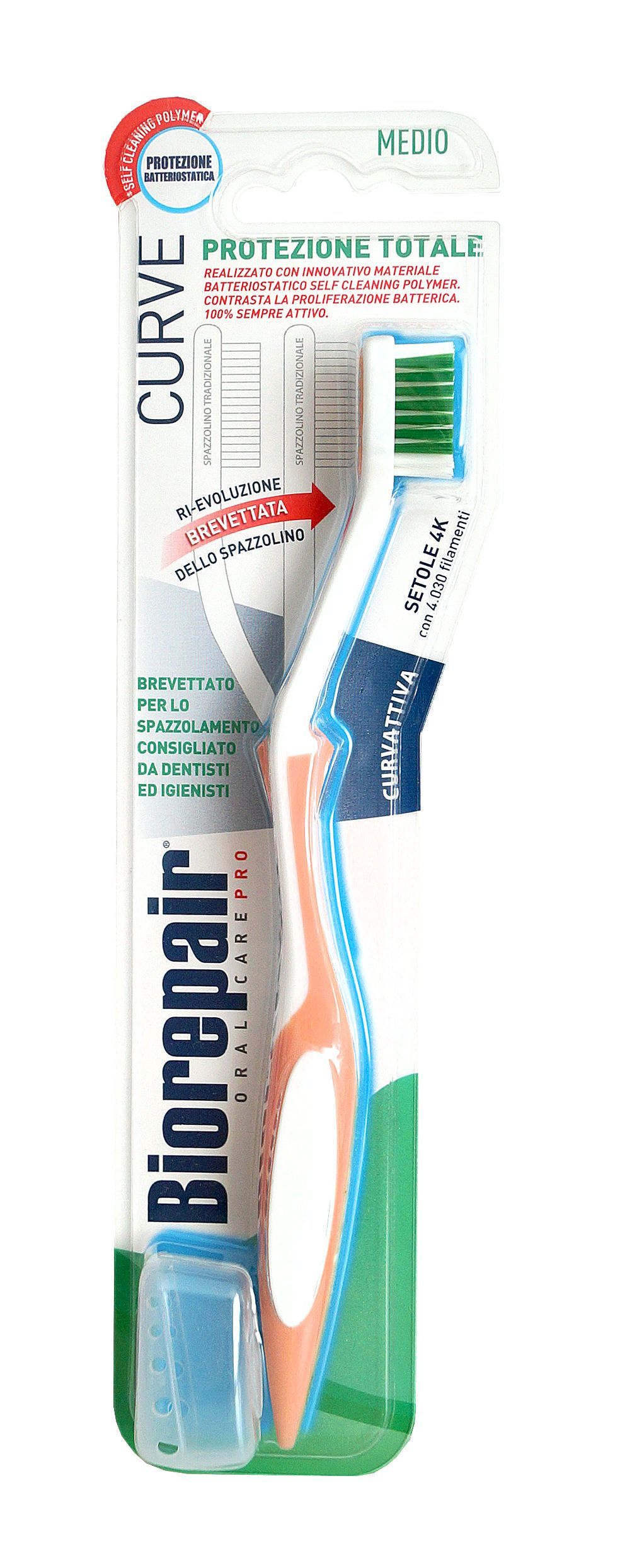 Изображение товара Зубная щетка Protezione Totale Curve Biorepair средней жесткости с microRepair