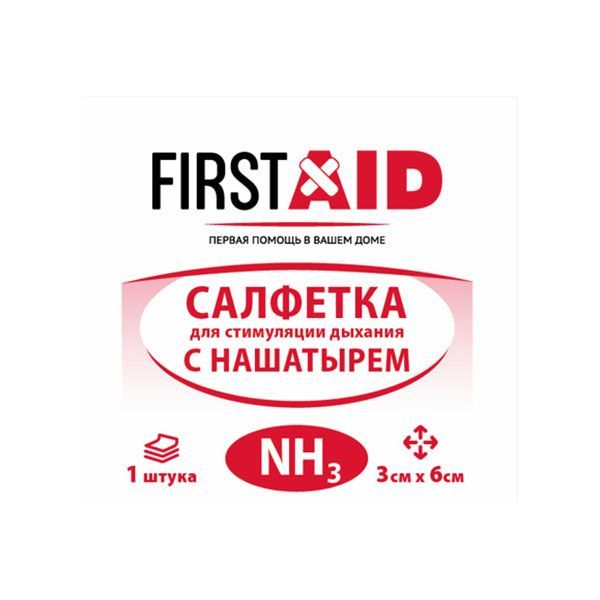 Изображение товара Салфетка для стимуляции дыхания First Aid/Ферстэйд 30x60мм