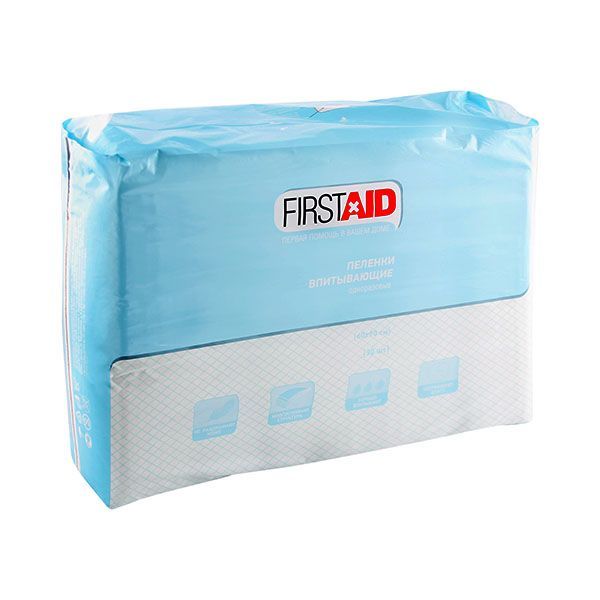 Изображение товара Пеленки медицинские впитывающие First Aid/Ферстэйд 60х90см 30шт