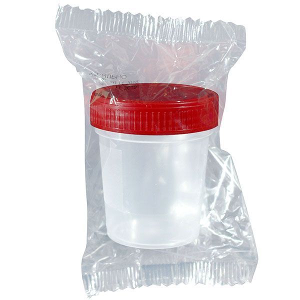 Изображение товара Контейнер для сбора биоматериала с крышкой First Aid/Ферстэйд 125мл