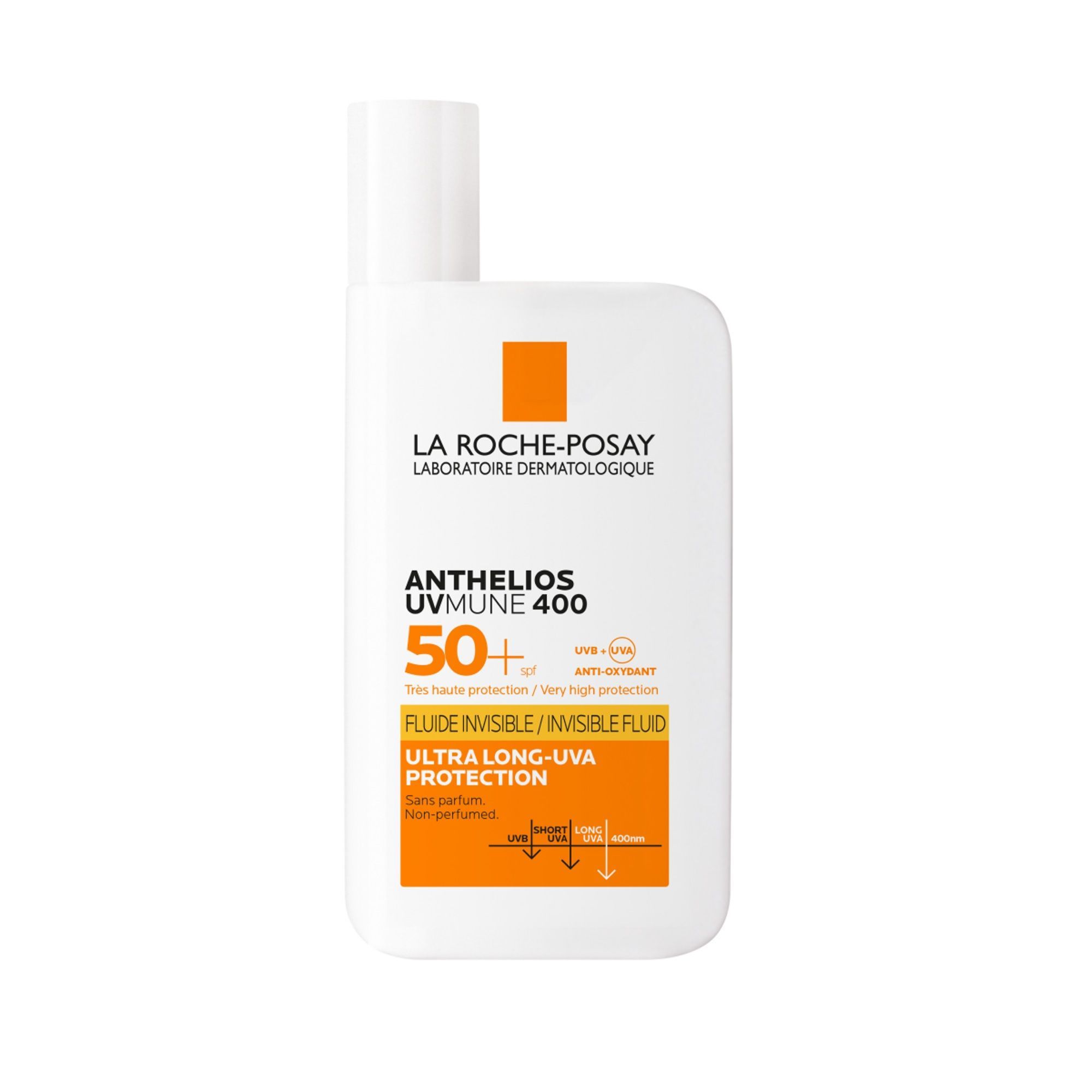 Изображение товара Флюид для лица солнцезащитный невидимый SPF50+/PPD42 Anthelios UVMune 400 La Roche Posay/Ля рош позе фл. 50мл