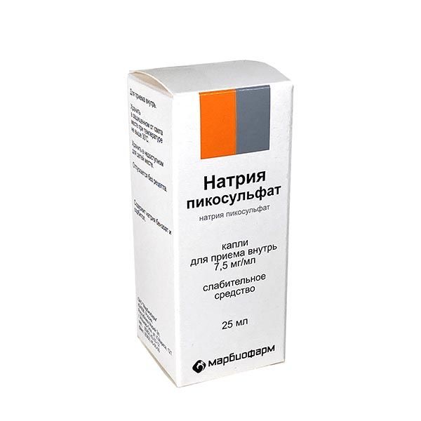 Изображение товара Натрия пикосульфат капли для приема внутрь 7,5мг/мл 25мл