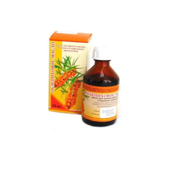 Изображение товара Облепиховое масло для приема внутрь, местого и наружного применения 50мл