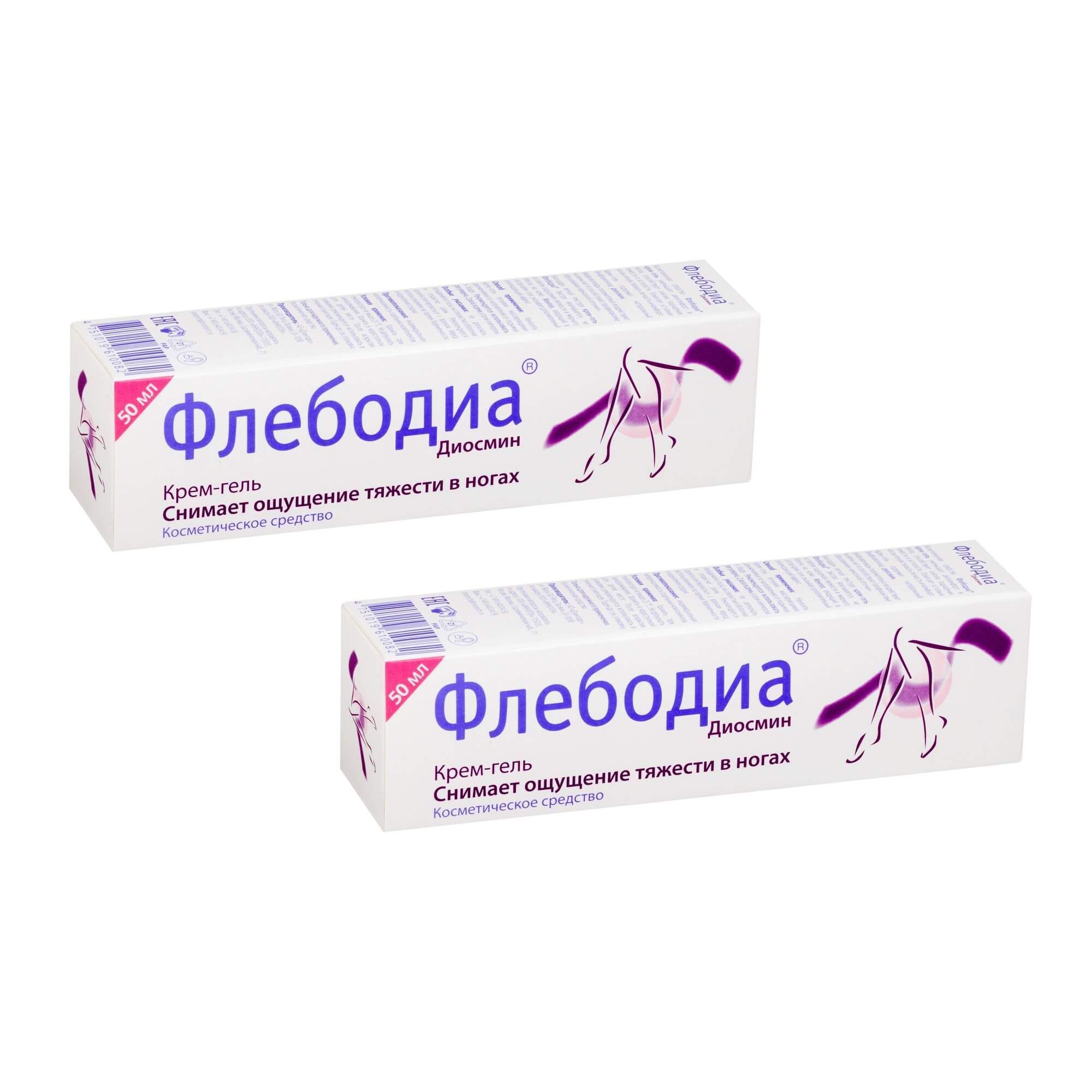 Изображение товара 2Х Крем-гель для ног Флебодиа 50мл