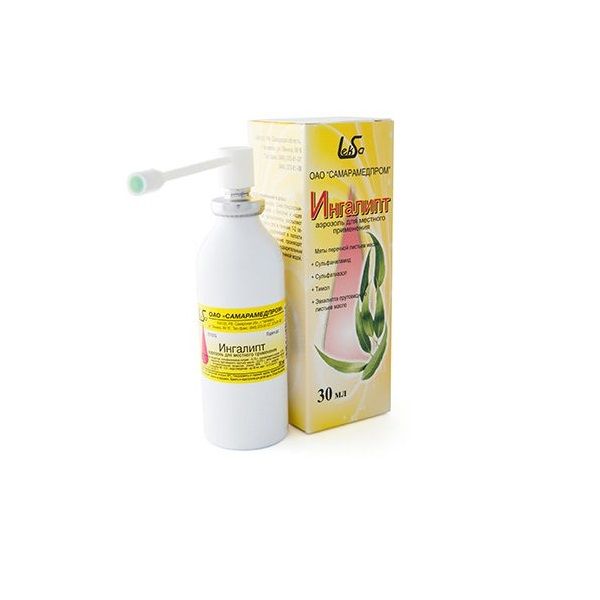 Изображение товара Ингалипт аэрозоль для местного применения баллон с клапаном 30мл