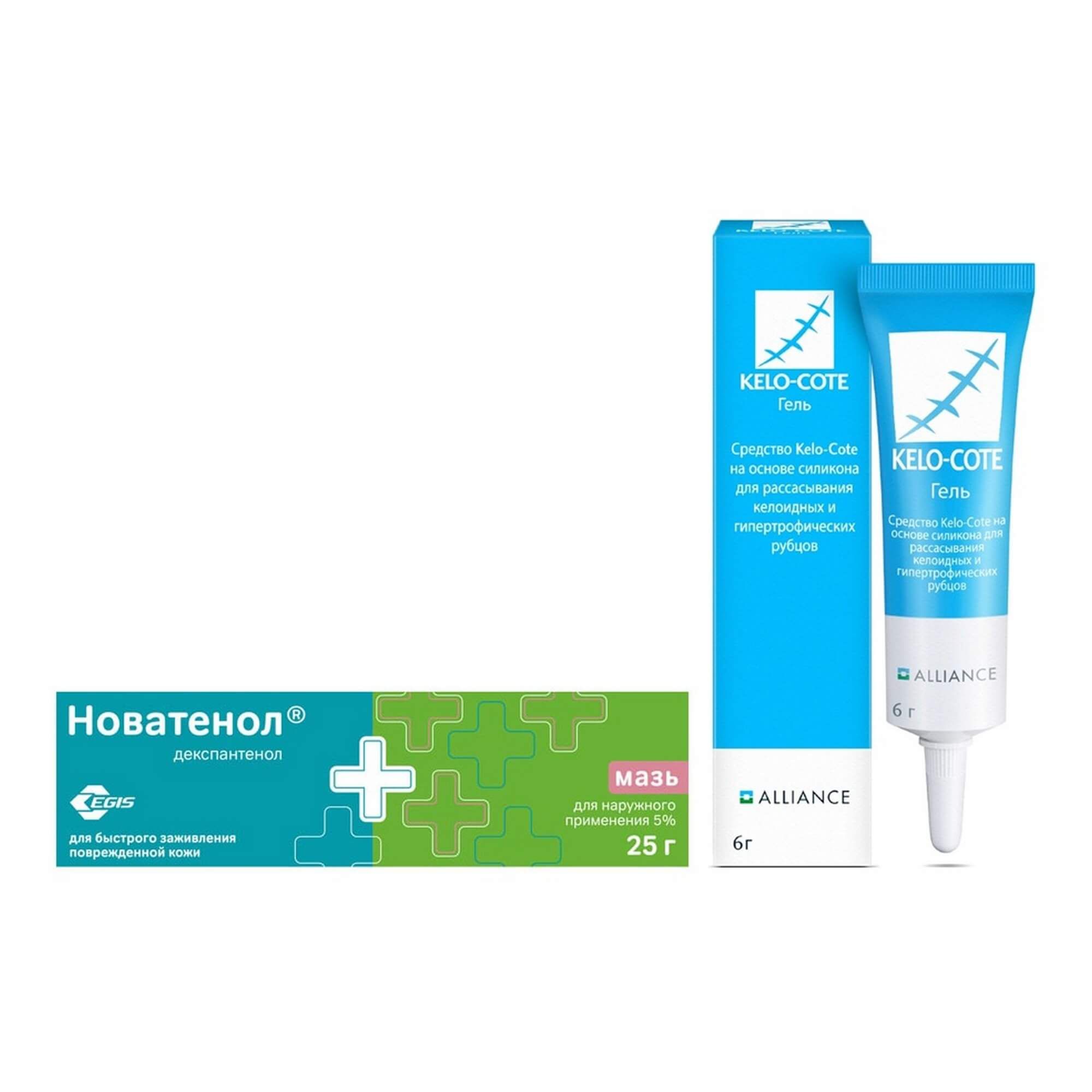 Изображение товара Кело-Кот гель и Новатенол мазь для ухода за кожей
