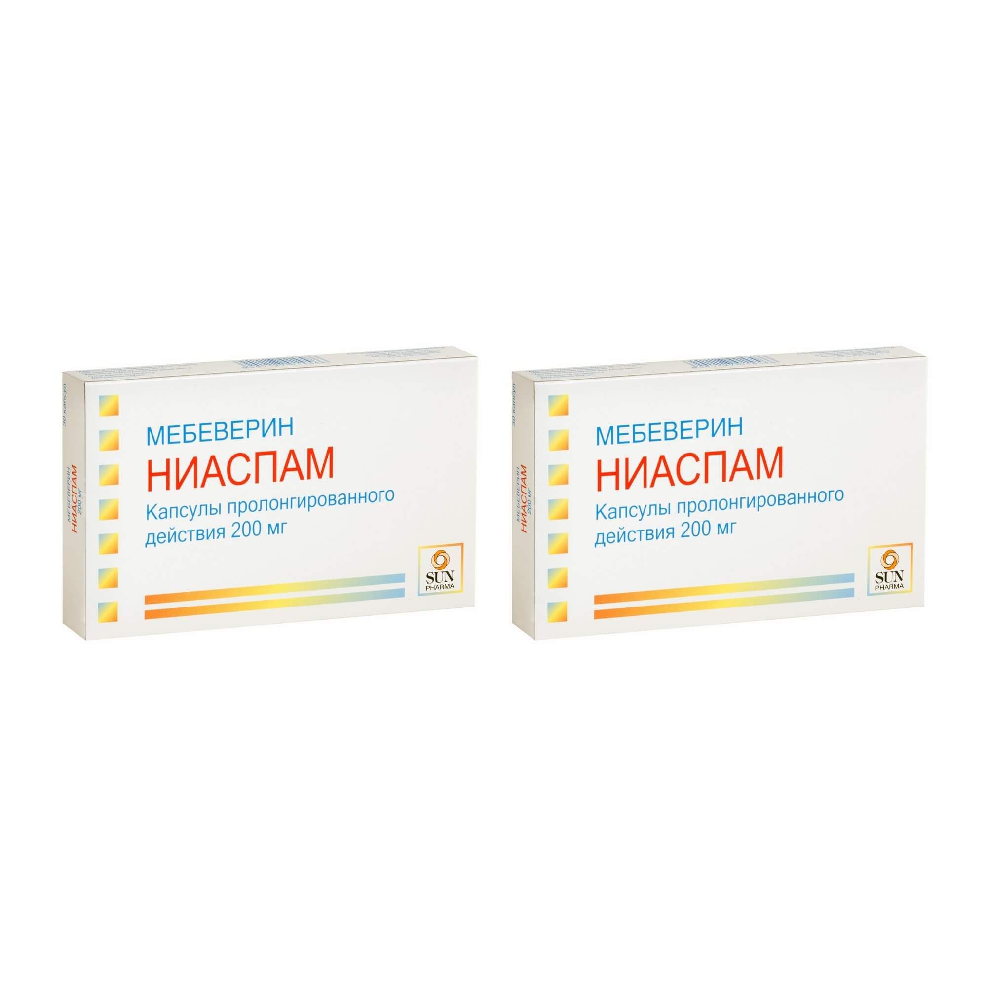 Изображение товара 2Х Ниаспам капсулы пролонгированное высвобождение 200мг 30 шт