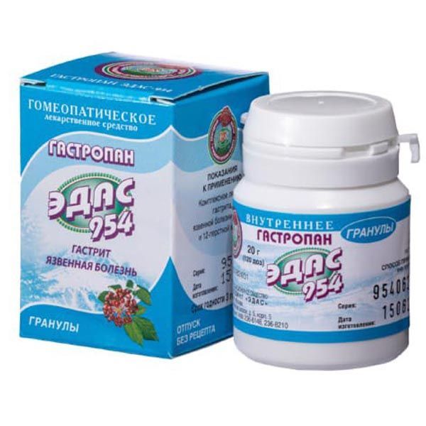Изображение товара Гомеопатические гранулы Эдас-954 Гастропан для поддержки ЖКТ 20 г