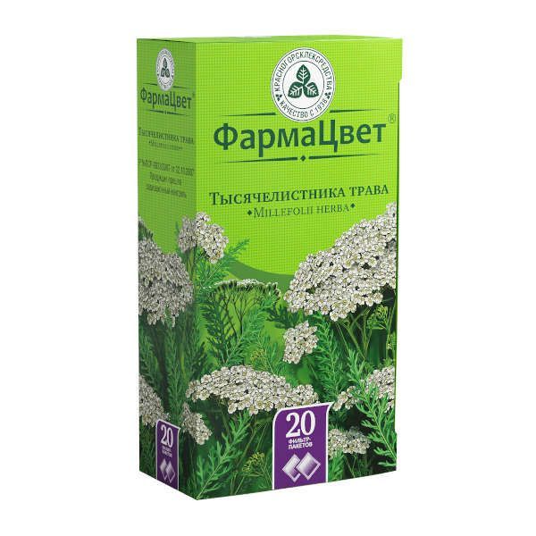 Изображение товара Тысячелистника трава 1,5г фильтр-пак. 20шт