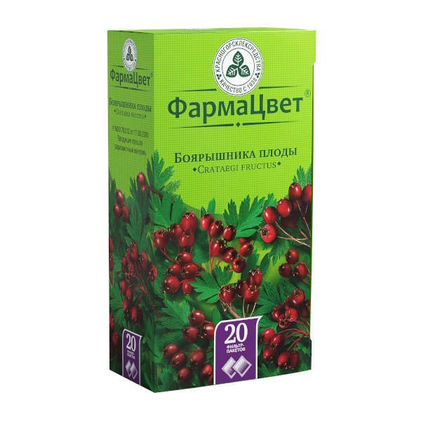 Изображение товара Боярышника плоды фильтр-пакеты 3г 20шт для поддержки здоровья сердца