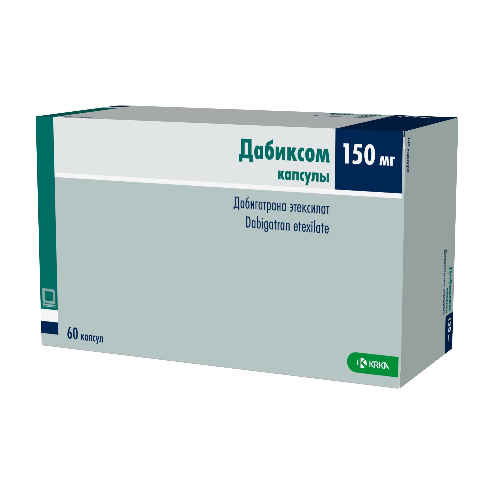 Изображение товара Дабиксом капсулы 150 мг, 60 шт - антикоагулянт для профилактики тромбозов