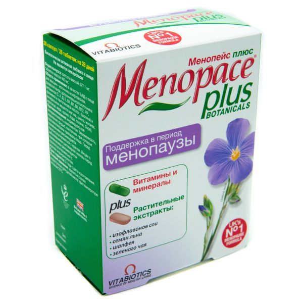 Изображение товара Менопейс Плюс таблетки+капсулы 56шт