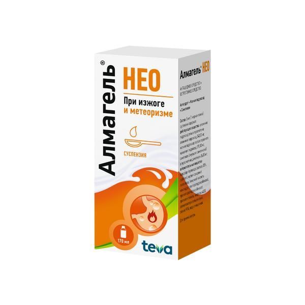 Изображение товара Алмагель Нео суспензия 170 мл для желудка и пищевода