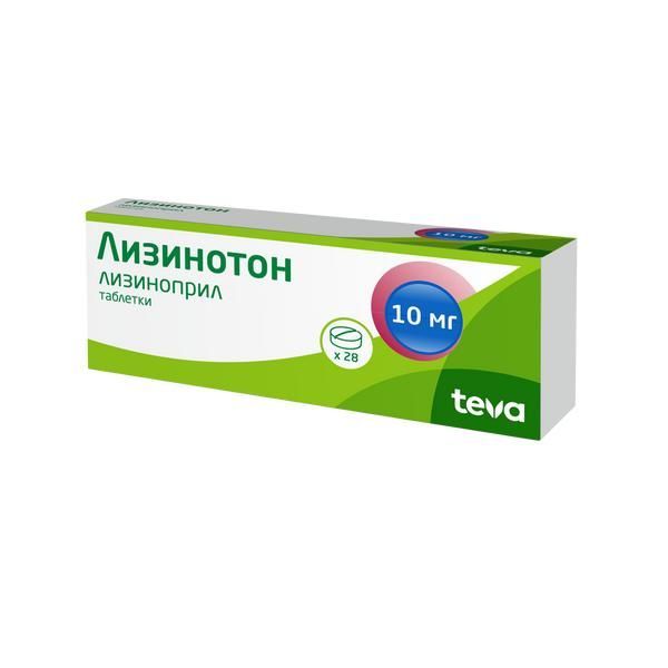 Изображение товара Лизинотон таблетки 10мг 28шт