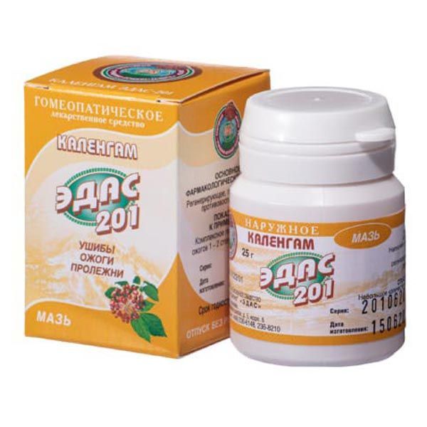 Изображение товара Гомеопатическая мазь Эдас-201 Календам 25 г для заживления ран и ожогов
