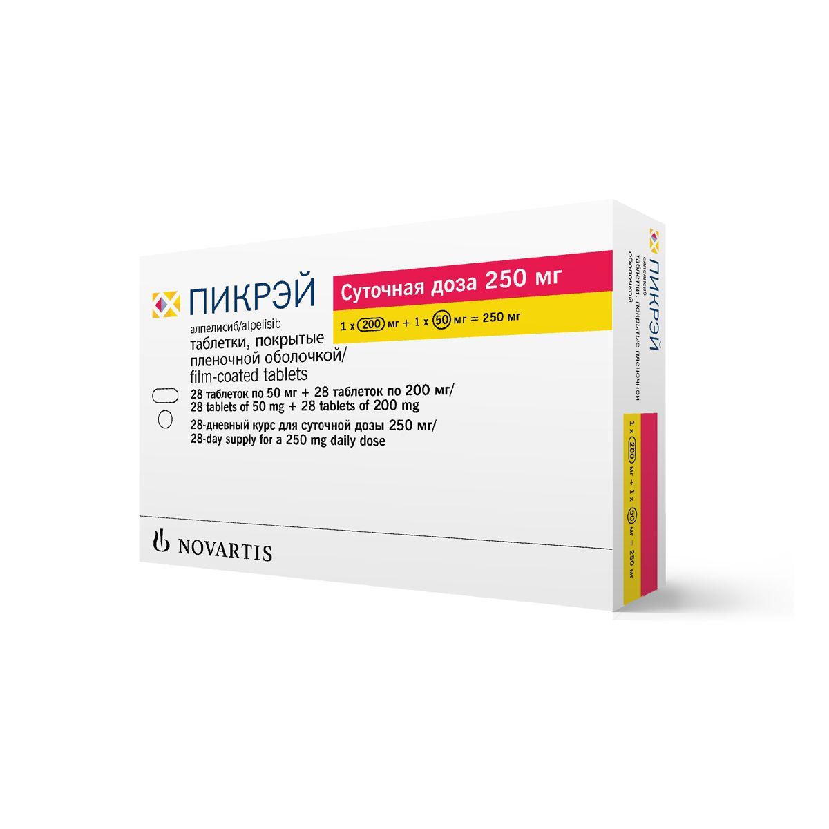 Изображение товара Пикрэй таблетки 200мг 28шт + 50мг 28шт, инструкция по применению
